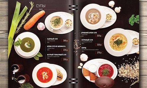 thiết kế menu nhà hàng đẹp mắt